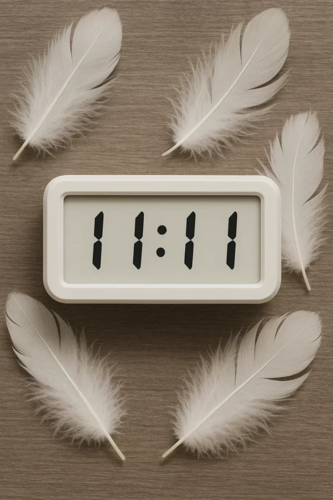 Angel numbers 11:11 and feathers