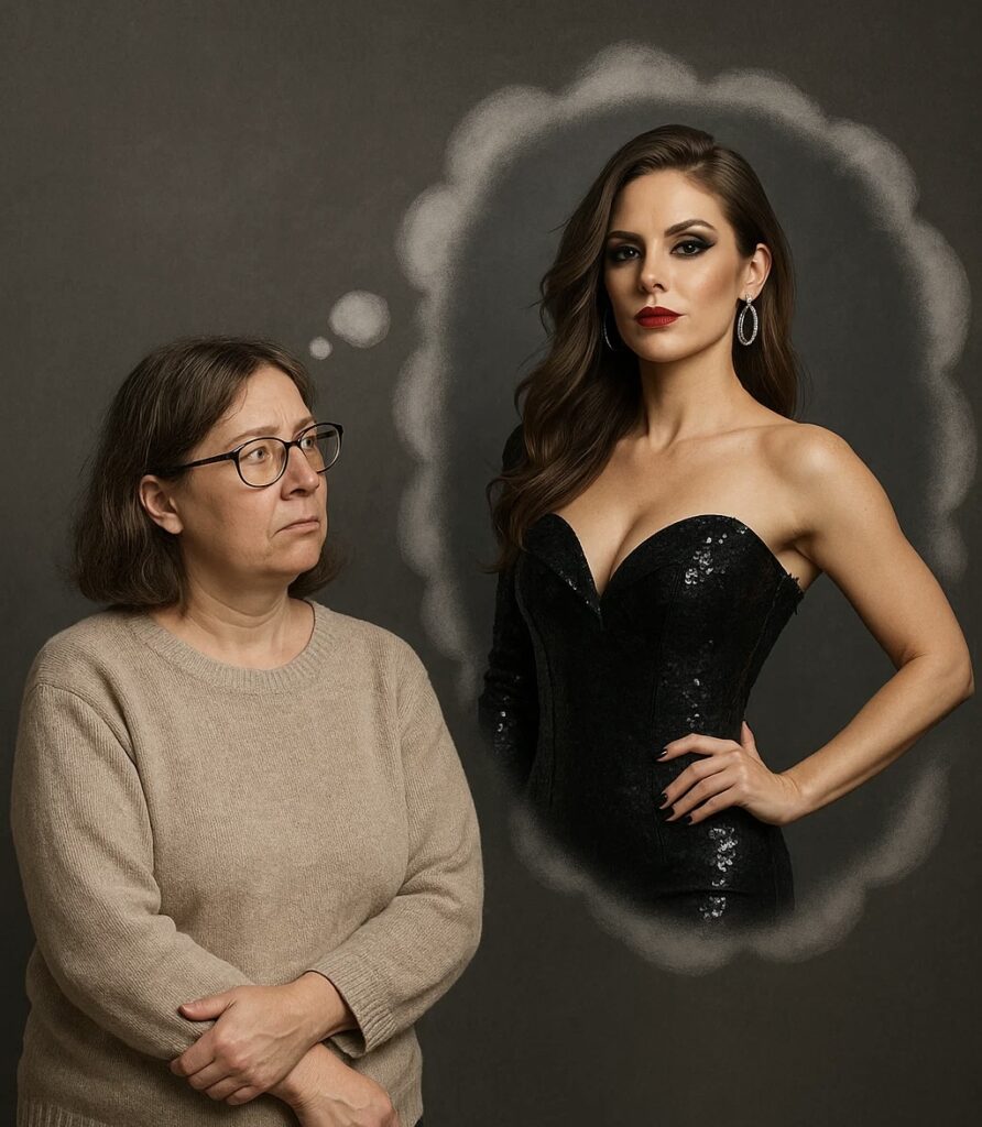 Woman visualising her future self: blog on mental rehearsal and reinvention.